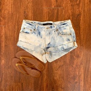 Billabong Light Wash Bleached Denim Shorts